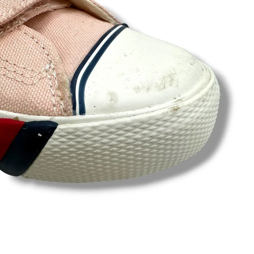 Pro-Keds Royal Lo Kids Pink Canvas Low Top Hook Loop Sneakers Size 10